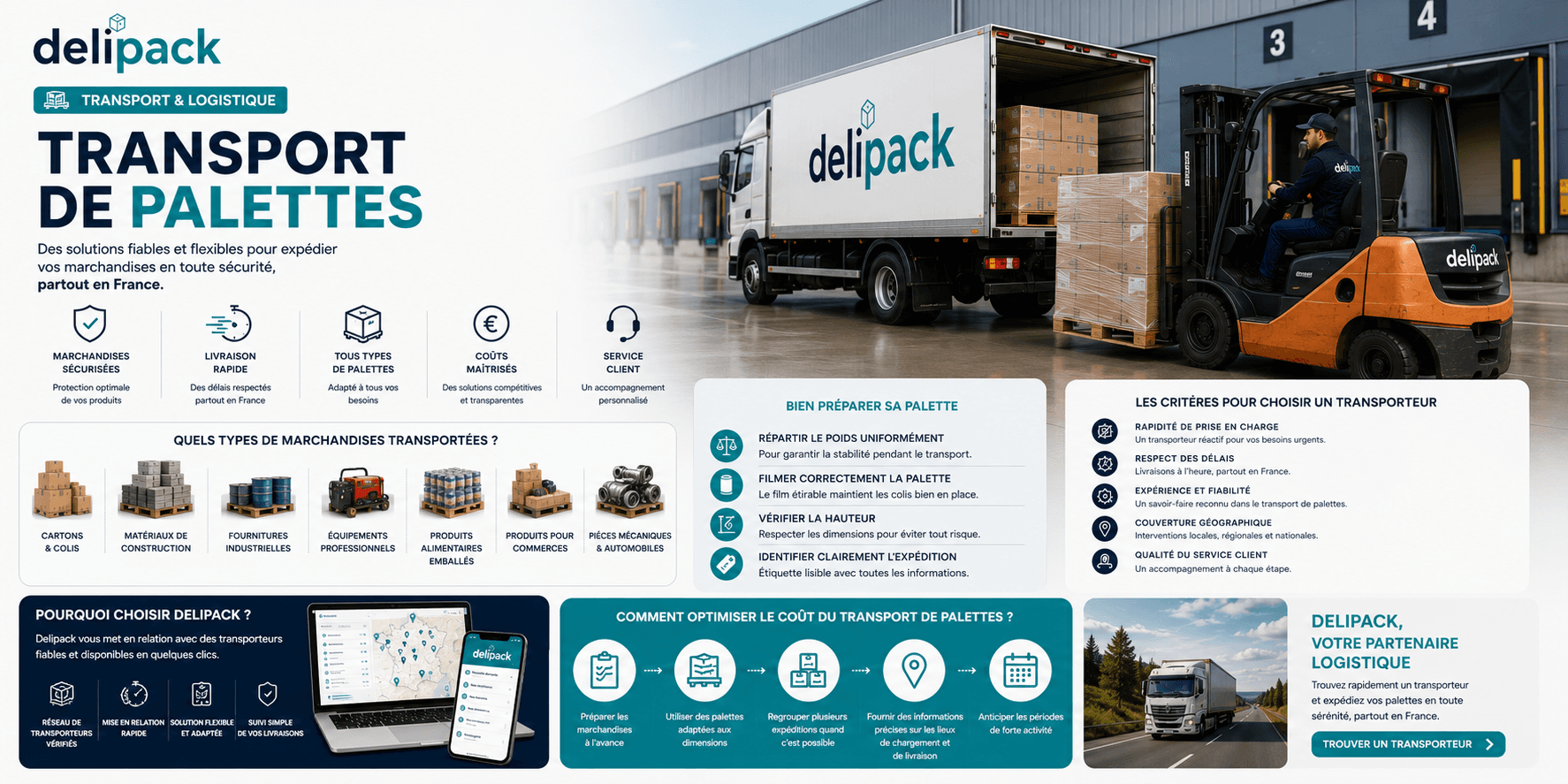 Transport de palettes : comment expédier vos marchandises en toute sécurité ?